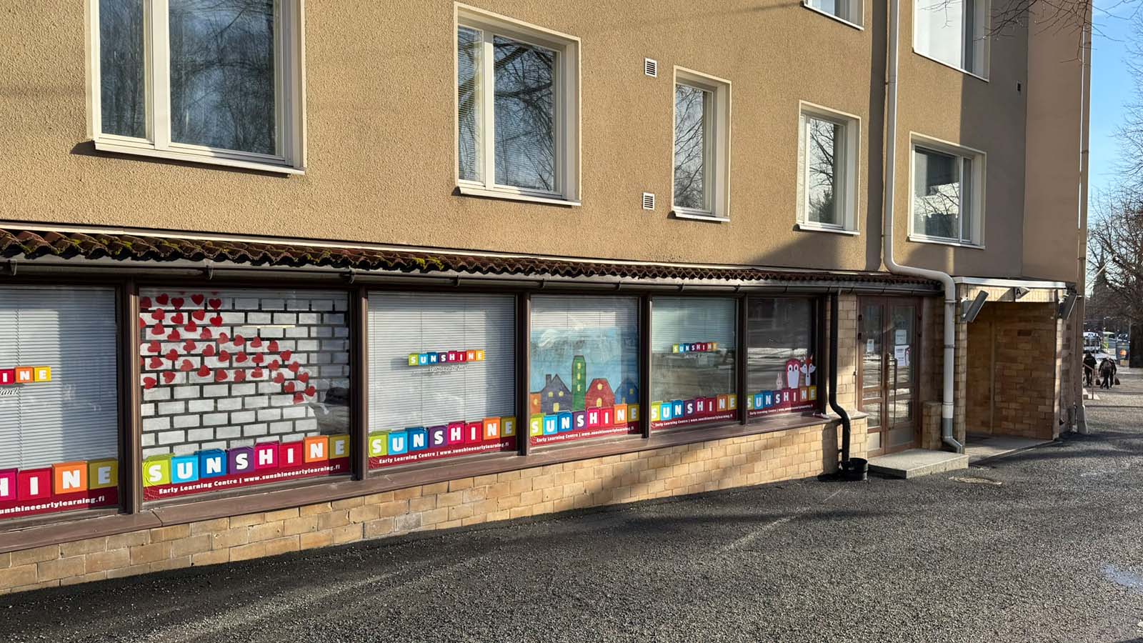 Päiväkoti Sunshine Pyynikin päiväkotirakennus, joka sijaitsee kerrostalon alimmassa kerroksessa