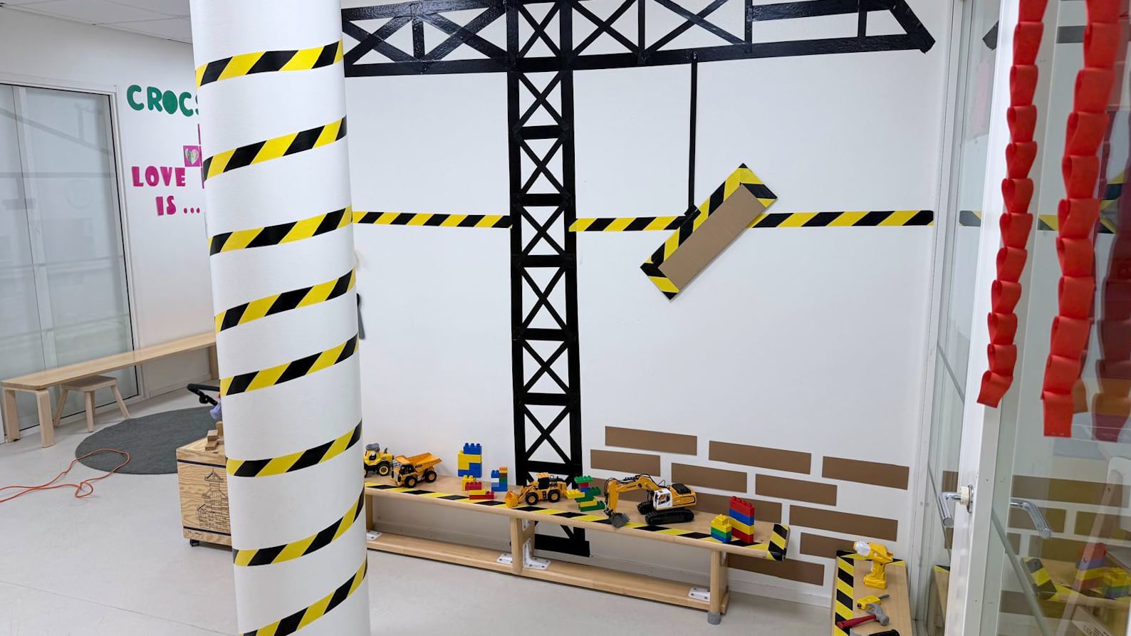 Construction play area for children at Sunshine Seaside